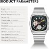 CILOA Mens Watches Chronograph Stainless Steel Waterproof Date Analog Business Fashion Wristwatch for Men - Image 5